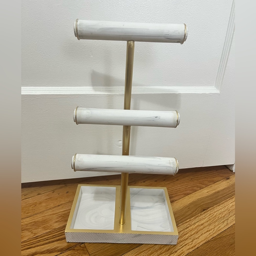 3 Tier Marble Jewelry Holder